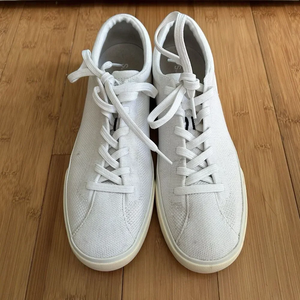 Rothy's The Lace Up Bright White Casual‎ Sneaker Womens 10.5 - Picture 2 of 15